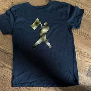 Youth Black Tee with Gold Graphic